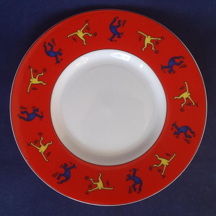 Keith Haring - ontbijtbord by Konitz, Huis en Inrichting, Keuken | Servies, Bord(en), Overige stijlen, Ophalen of Verzenden