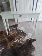 Wit houten side table met laatje, Huis en Inrichting, Ophalen, Gebruikt, 100 tot 150 cm, Overige houtsoorten