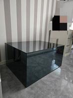Stijlvolle antraciet salontafel - Eric Kuster design, Huis en Inrichting, Tafels | Salontafels, Gebruikt, Vierkant, Glas, Minder dan 50 cm