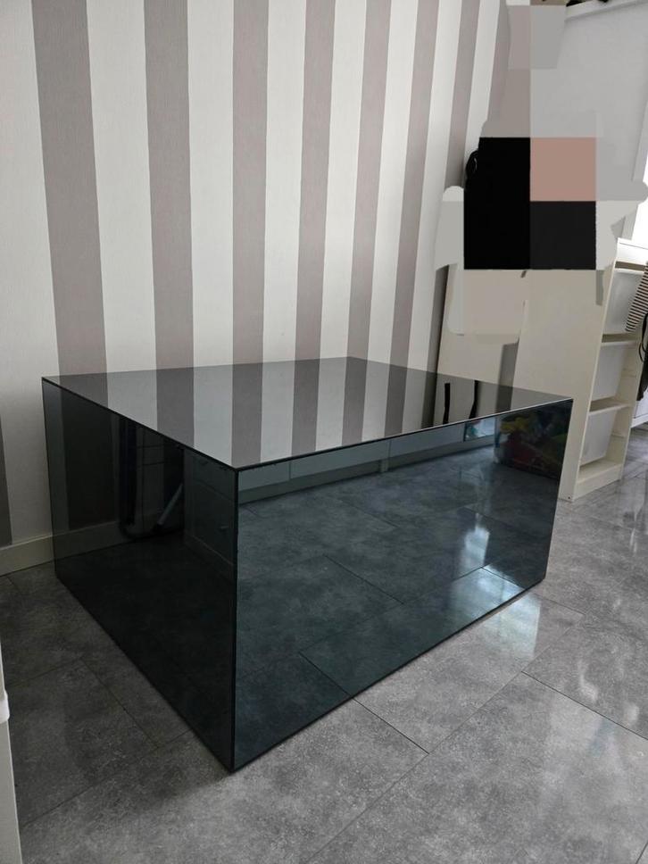 Stijlvolle antraciet salontafel - Eric Kuster design, Huis en Inrichting, Tafels | Salontafels, Gebruikt, Minder dan 50 cm, 100 tot 150 cm