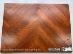 Visgraat Laminaat Click Merbau 8mm dik 4V-groev €23,95p/m2, Huis en Inrichting, 75 m² of meer, Nieuw, Rood, Laminaat