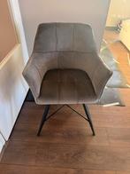 Woonexpress Tolbert Armstoel - Grijs Fluweel, Ophalen, Gebruikt, Vier, Stof