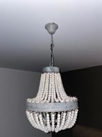 Mooie hanglamp met houten kralen, Huis en Inrichting, Lampen | Hanglampen, Ophalen, Zo goed als nieuw, Hout, Minder dan 50 cm