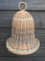 Grote rotan kerstklok H 58 cm stoer sober landelijk, Ophalen, Gebruikt