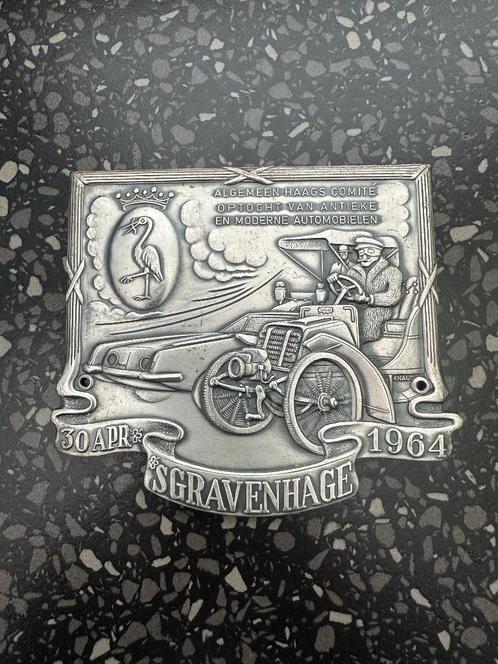 Algemeen Haags Comite. s'Gravenhage plaquete. 1964, Verzamelen, Merken en Reclamevoorwerpen, Gebruikt, Reclamebord, Ophalen of Verzenden
