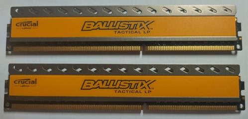 16GB DDR3 2x8GB PC3-12800 1600MHz Crucial BallistixTac. Desk, Computers en Software, RAM geheugen, Gebruikt, Desktop, 16 GB, DDR3
