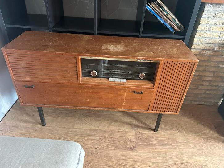 Vintage Philips Platenspeler Meubel, Audio, Tv en Foto, Platenspelers, Gebruikt, Platenspeler, Philips, Ophalen