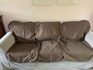 Bruine hoezen voor driezits Ektrop IKEA bank - afbeelding 1