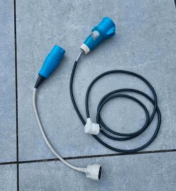 Verlengsnoer Camping Stekker Blauw beschikbaar voor biedingen