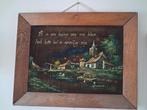 Leuk antiek hand beschilderde oud hollandse spreuk 1925, Antiek en Kunst, Antiek | Wandborden en Tegels, Ophalen of Verzenden