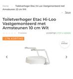Wc bril Etac toilet verhoging, Doe-het-zelf en Verbouw, Sanitair, Ophalen, Zo goed als nieuw, Toilet