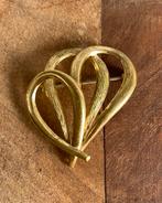 Vintage broche goud goudkleurig, Ophalen of Verzenden, Zo goed als nieuw, Goud, Overige materialen
