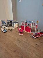 Grote Playmobil Politie & Brandweer Set, Kinderen en Baby's, Speelgoed | Playmobil, Ophalen of Verzenden, Zo goed als nieuw, Complete set