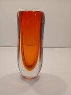 Oranje glazen Murano vaas, Ophalen of Verzenden