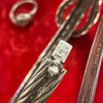 Antieke zilveren armband met ring - Jaarletter F (1917), Ophalen, Zilver, Armband