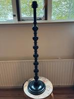 Vintage Zwarte Metalen Vloerlamp - 85cm, Ophalen, Gebruikt, Minder dan 100 cm, Metaal