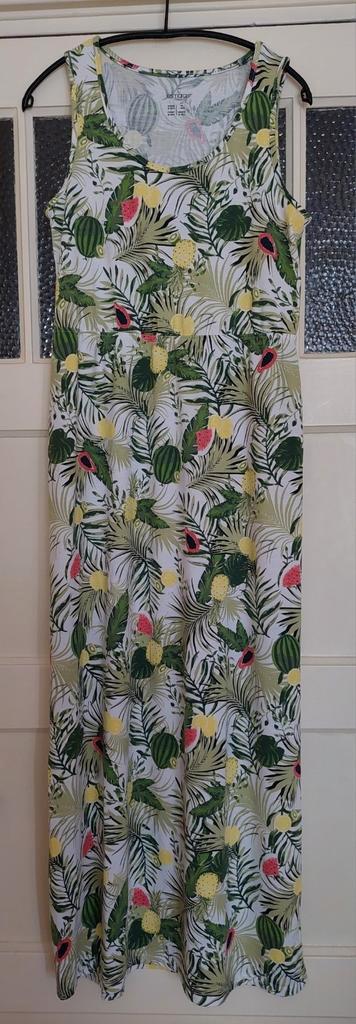 Maxi jurk maat L, Kleding | Dames, Jurken, Zo goed als nieuw, Maat 42/44 (L), Beige, Onder de knie, Ophalen of Verzenden