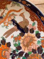 Japans bord 40cm feniksen Imari porselein Meiji Yamatoku, Ophalen of Verzenden