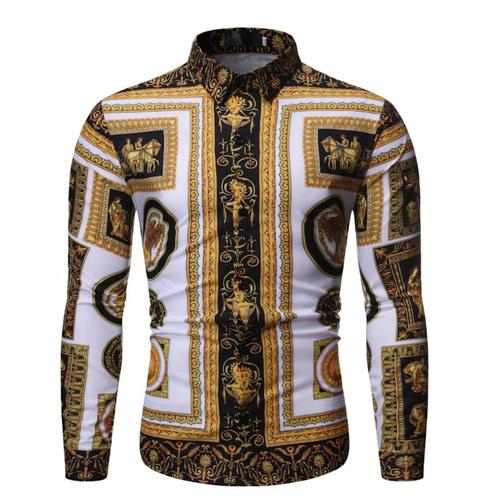 Heren barok overhemd 9 luxe goud gouden shirt zwart wit, Kleding | Heren, Overhemden, Nieuw, Verzenden