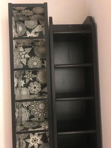 Ikea Billy CD Kast met Bloempatroon - 2 Stuks