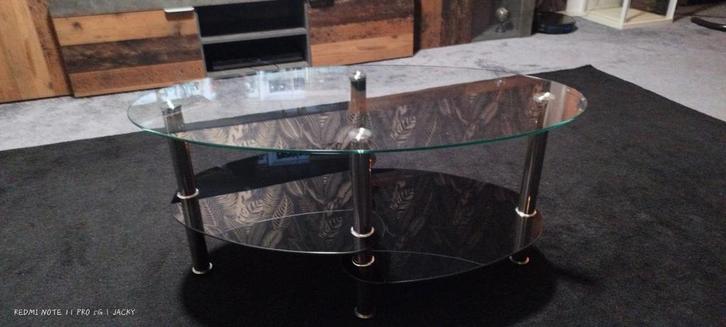 Glazen Salontafel - Stijlvol & Modern, Huis en Inrichting, Tafels | Salontafels, Gebruikt, Minder dan 50 cm, 50 tot 100 cm, 50 tot 100 cm