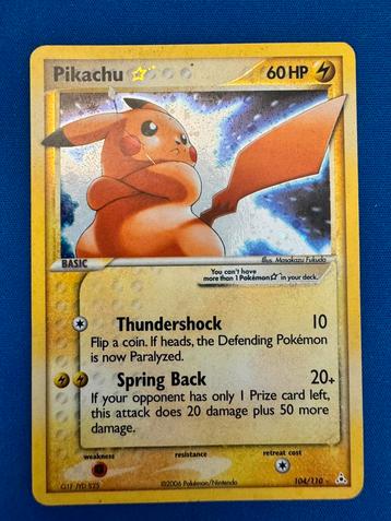 Pokemon Pikachu Ex Holon Phantoms 104/110 Gold Star English