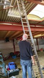Aluminium ladder 2x18 - 10 meter, Ophalen, Gebruikt, Ladder, 4 meter of meer