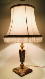 Vintage design grote sfeer tafellamp marmer / onyx + messing, Antiek en Kunst, Antiek | Lampen, Verzenden