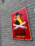 BELGA emaille reclamebord 1951, Verzamelen, Reclamebord, Gebruikt, ., Ophalen of Verzenden