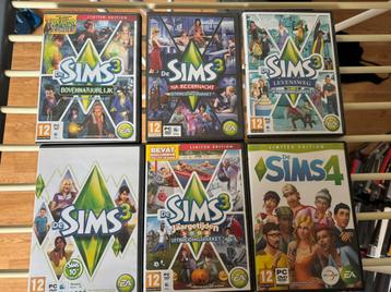 Set Pc games met uitbreidingen Sims 3 en 4 beschikbaar voor biedingen