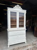 Antiek grenen servieskast, Huis en Inrichting, Kasten | Vitrinekasten, Ophalen, 100 tot 150 cm, 200 cm of meer, Zo goed als nieuw