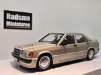 Mercedes-Benz 190e 2.3 16V Smokesilver - 1:18 Norev, Hobby en Vrije tijd, Modelauto's | 1:18, Auto, Nieuw, Norev, Ophalen of Verzenden