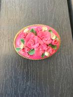 Mooie broche met bloemen, Sieraden, Tassen en Uiterlijk, Broches, Ophalen of Verzenden, Zo goed als nieuw, Overige materialen