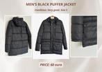 Brand MO - Men’s Black Puffer Jacket – Size S, Ophalen of Verzenden, Zo goed als nieuw, Zwart