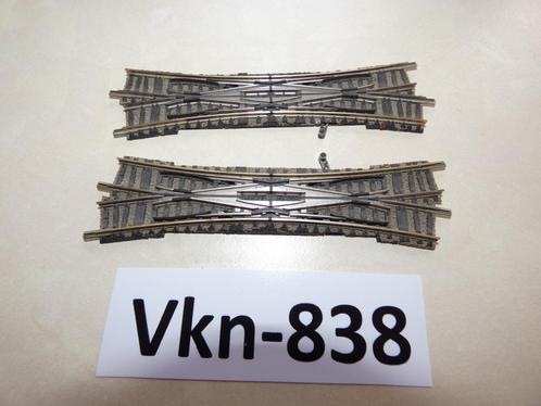 Vk-838 N Spoor Engelse Wissels L+R 9184/85 Fleischmann, Hobby en Vrije tijd, Modeltreinen | N-Spoor, Gebruikt, Rails, Gelijkstroom
