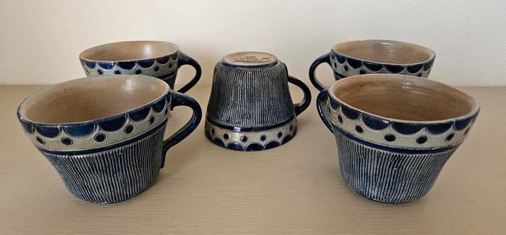 Gres de la Roche Kopjes - Handgemaakt Keramiek, Huis en Inrichting, Keuken | Servies, Gebruikt, Kop(pen) en/of Schotel(s), Overige stijlen