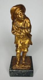 Om1850-1900 Brons Verguld Beeld Allegorie jaargetijde Winter, Ophalen of Verzenden, Brons