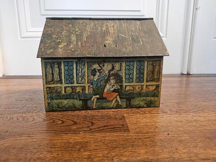 Antiek oud blik Hans & Grietje Suikerwerkfabriek de Ster, Verzamelen, Blikken, Gebruikt, Koek(jes), Overige merken, Ophalen of Verzenden