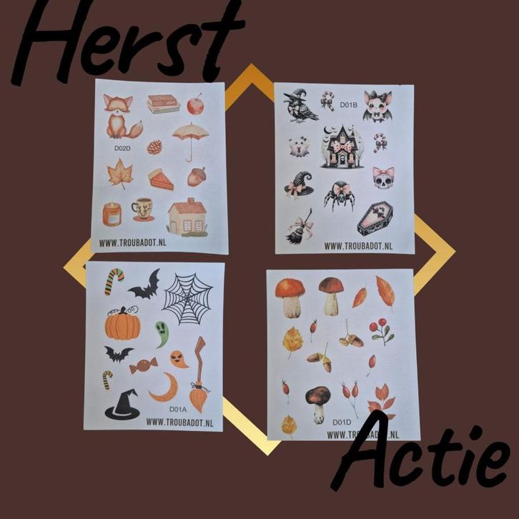 Herst & halloween stickers, Hobby en Vrije tijd, Stickers en Plaatjes, Nieuw, Meerdere stickers, Ophalen of Verzenden