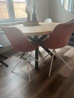 Oud Roze Velvet Eetstoelen - 2 Stuks, Huis en Inrichting, Stoelen, Gebruikt, Twee, Overige kleuren, Ophalen of Verzenden