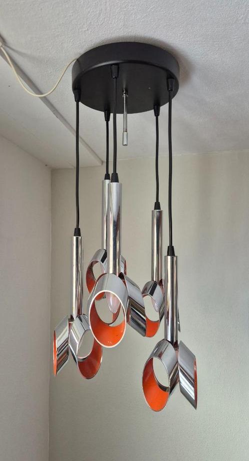 Vintage hanglamp - Massive - Jaren 60, Huis en Inrichting, Lampen | Hanglampen, Gebruikt, 75 cm of meer, Metaal, Ophalen of Verzenden