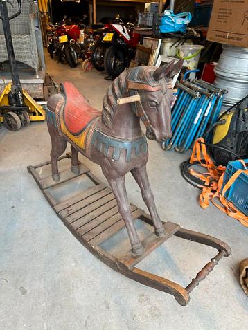 Vintage Houten Schommelpaard beschikbaar voor biedingen