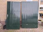 Houten garagedeuren 228 x 213, Doe-het-zelf en Verbouw, Ophalen, Gebruikt, 120 cm of meer, Garagedeur