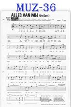 Muz36 bladmuziek super song -Alles van mij ( De Kast ), Verzenden, Zo goed als nieuw, Artiest of Componist, Piano