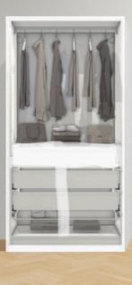 IKEA PAX kast (201cm) - Groene deuren, lades, Overige materialen, Gebruikt, 200 cm of meer, Met lade(s)