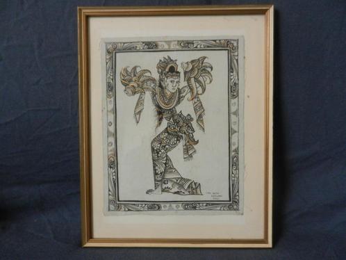 Balinese schildering Danseres gesign. I.Kt Reta Batuan Bali, Antiek en Kunst, Kunst | Schilderijen | Klassiek, Ophalen of Verzenden