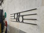 XL Jaren 70 Wand Kunst | Metalen Muur Deco Brutalisme, Huis en Inrichting, Ophalen of Verzenden, Gebruikt