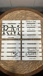 Riviera Maison Beach bar onderzetters., Glas of Kopje, Gebruikt, Ophalen of Verzenden