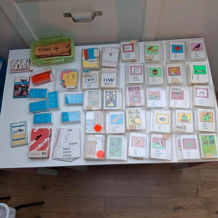 Vintage  Lees Kaarten  thuisonderwijs Taalontwikkeling, Kinderen en Baby's, Speelgoed | Educatief en Creatief, Gebruikt, Taal en Lezen