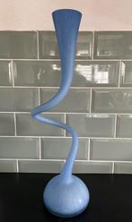 Kronkel vaas, Ophalen, 50 tot 75 cm, Blauw, Glas